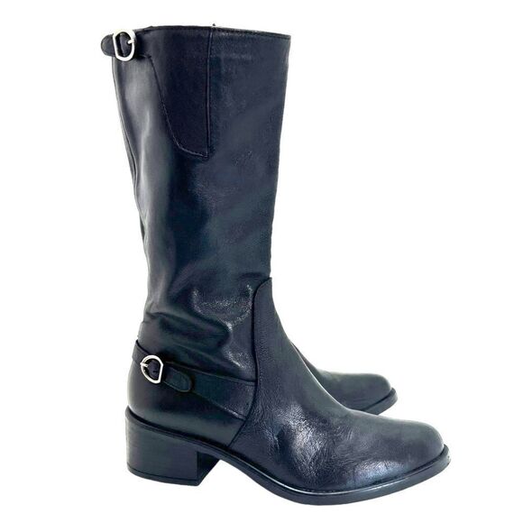 EMANUELE CRASTO Italian Leather Riding Boots - Picture 1 of 15